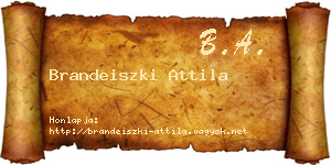 Brandeiszki Attila névjegykártya