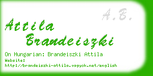 attila brandeiszki business card